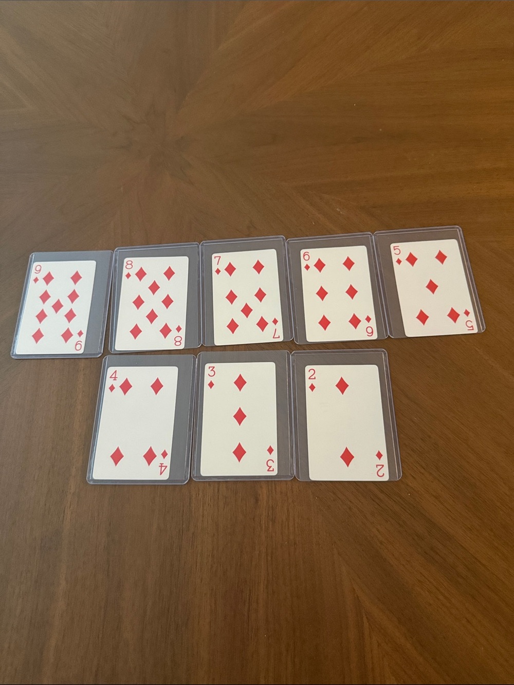 Tiffany and Co Red Diamond Playing Cards - Clear Protective Sleeves